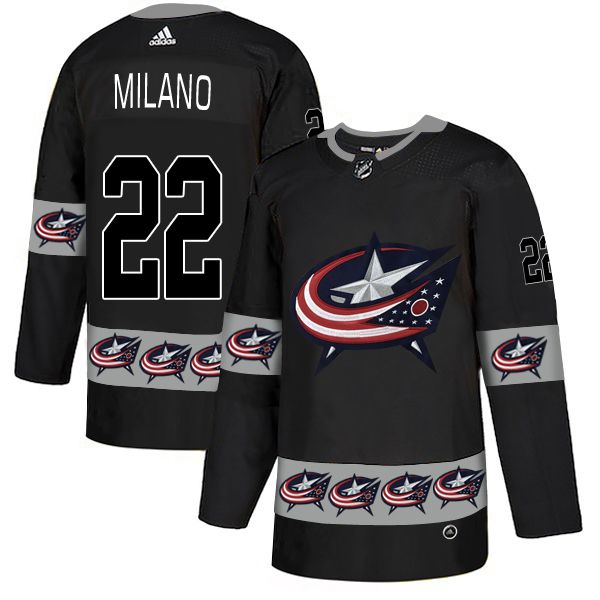 Men Columbus Blue Jackets #22 Milano Black Adidas Fashion NHL Jersey->columbus blue jackets->NHL Jersey